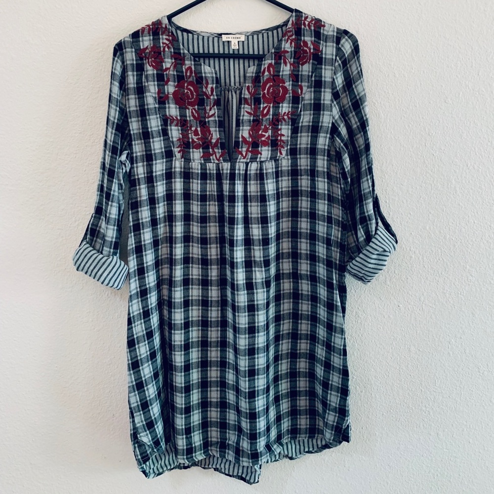 Patterned Shift Dress